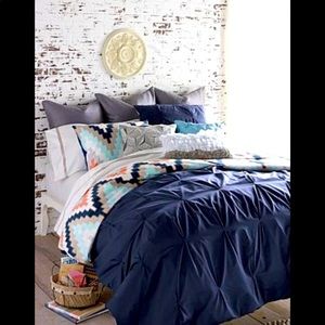 Navy aztec bedding
